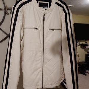 Genuine Leather White Motorcycle Jacket
